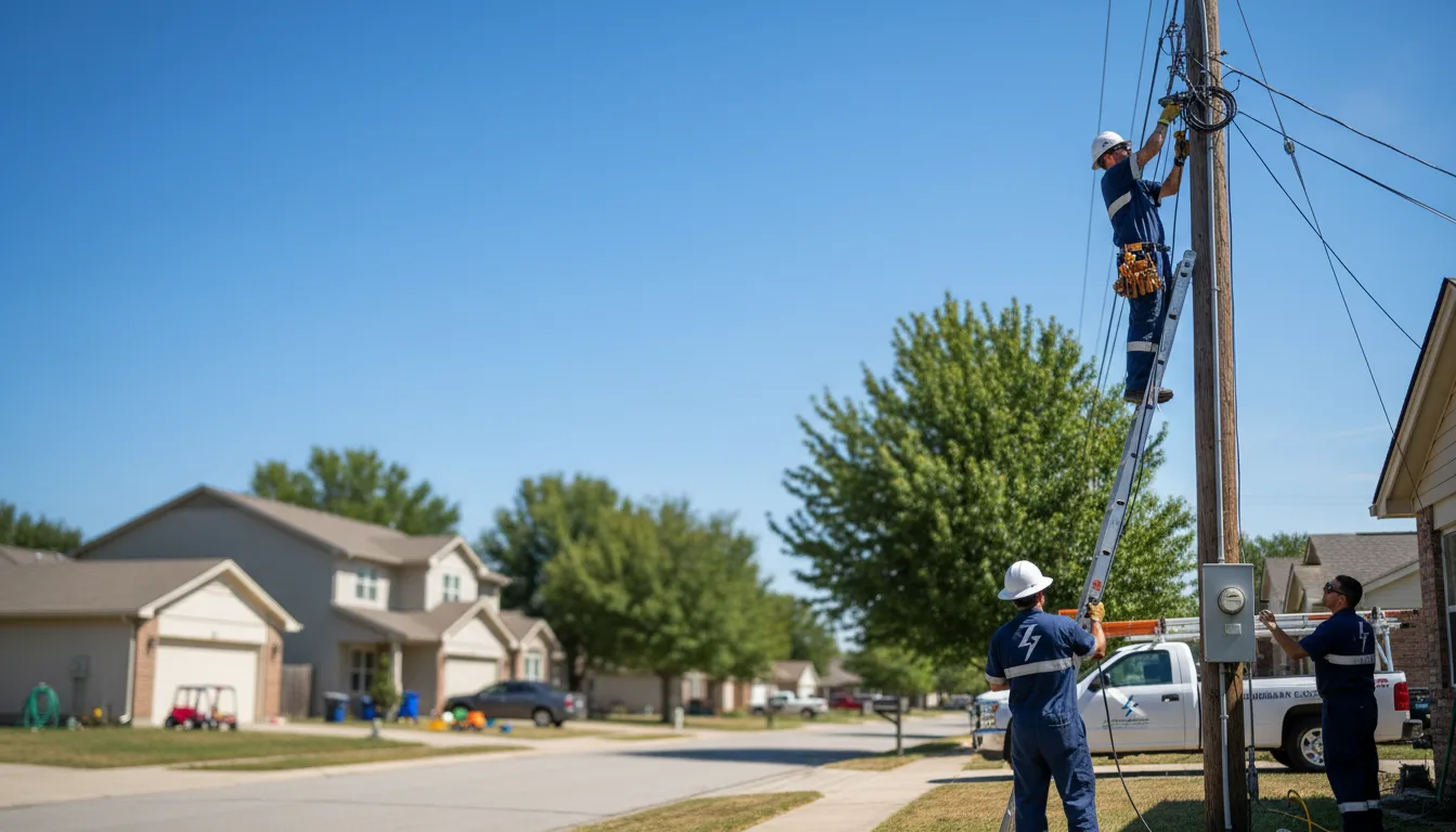 Residential electrician providing installation services in Driscoll, ND